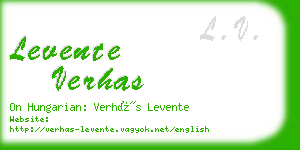 levente verhas business card